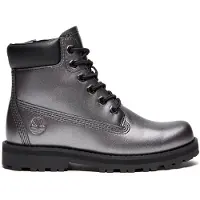 Timberland unisex para niños. TB0A6BMEANO1 Botas de piel Courma Kid gris (020M = 34), Plata, Plano, Cremallera, Casual, moda infantil, Timbe