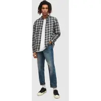 AllSaints Aino Ls Shirt Jet Blk/off White Talla: XL | Camisas Casuales Outlet | Hombre | Blanco