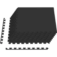 Syfax Tapete para piscina 24 uds. Negro 8,64 m² Espuma EVA