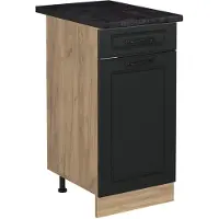 Vicco Mueble bajo de cocina R-Line Antracita casa de campo/Roble dorado 40 cm encimera Antracita, Model 61135