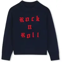 Zadig & Voltaire unisex para niños. X60865 Jersey Rock marino (16años= 174cm), Casual, Lana, Manga larga, moda infantil, ou