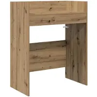 vidaXL Mesa de DJ , estilo Artisan, roble, 62 x 45 x 102 cm, material de madera