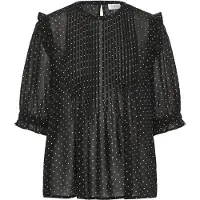Saint tropez Blusa 'Sabatina' gris claro / negro