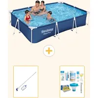 Bestway Steel Pro, rectangular, 300x201x66 cm, de 3 piezas, modelo S22717