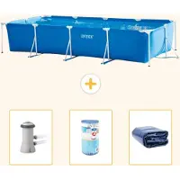 Intex Piscina rectangular de estructura - 450 x 220 x 84 cm - de 4 piezas - modelo S21258