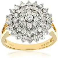 Diamant L'Eternel Anillo 'Cluster-Ring aus 750 Gelbgold mit Diamant' oro
