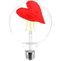 Creative Cables Bombilla Led Globo Tattoo Pop Heart G125 4.5w 470lm E27 2700k Dim