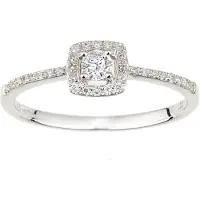 Diamant L'Eternel Anillo 'Verlobungsring aus 375 Weißgold mit Diamant' plata