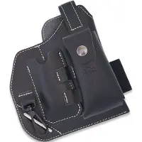 MKM Knives MKM EDC Belt Organizer Sheath MK BOLS-1BK Black Leather, funda de cinturón
