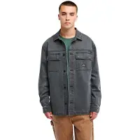 Quiksilver - Mohab Washed Twill L/S Shirt - Camisa size L, gris