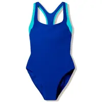 Speedo - Women's Colorblock Racerback Swimsuit - Traje de baño size 36, azul