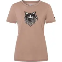 Super.natural - Women's Bandito Cat Tee - Camiseta de merino size M, marrón