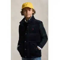 Ralph Lauren para niño. 323979092001 Chaqueta convertible de plumón y pana marino ((S) 6/7Años= 136/138cm), Casual, Algodón, moda infan