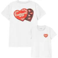 Carhartt WIP Camiseta 'Hartt Case' rojo fuego / rojo oscuro / negro / blanco