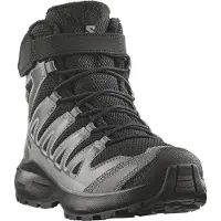 Salomon - Zapatillas de senderismo Niños - XA Pro Winter WP J Black/Castlerock - Talla Infantil 36 - Gris