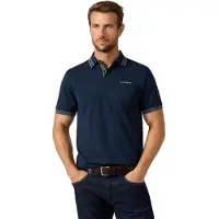 Hackett London para hombre. HM5600231 Polo Micro Tip marino (S), Casual, Algodón, Manga corta, outlet 2026.