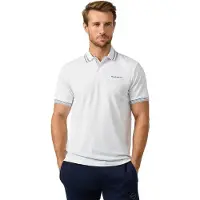 Hackett London para hombre. HM5600231 Polo Micro Tip blanco (XL), Casual, Algodón, Manga corta, outlet 2026.