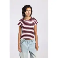 America Today Eunice Bordeaux Talla: S | Camisetas de Seda Outlet | Mujer
