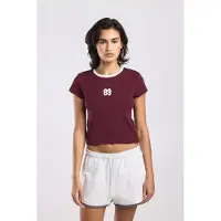 America Today Elaisa Bordeaux Talla: S | Camisetas de Seda Outlet | Mujer