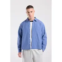 America Today Hugo Navy/grey Talla: XL | Camisas Casuales Outlet | Hombre | Azul
