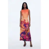 Desigual , Vestido diseñado por Mr. Christian Lacroix, Viscosa, Rojo, XS