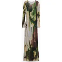 Desigual , Vestido largo tul, Poliester, Verde, S