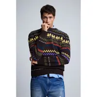Desigual , Jersey Cenefas Robots, Hombre, MarróN, XL