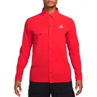 Nike - Ropa de senderismo - M Aireez Btn LS Lt Crimson Summit White - Talla M - Rojo