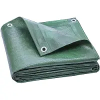 BellaFurn Lona impermeable de 4 x 6 metros, 90 g/m², con ojales. Color: verde. Dimensiones: 400 x 600 x 1 cm