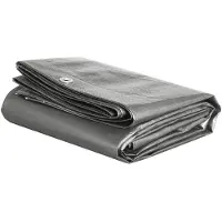 BellaFurn Lona impermeable con ojales, 180 g/m², color gris, 300x400 cm