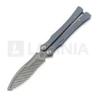 Maxace Navaja mariposa de entrenamiento Loran II Comb, Blue Titanium