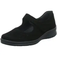 Semler Zapatillas 'Schnürschuh Damen X2075-042-001 Echtleder in schwarz' negro