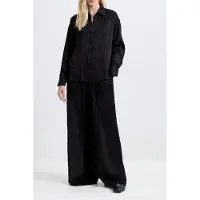 French Connection Terry Crinkle Top Black Talla: M | Manga Larga Outlet | Mujer | Negro
