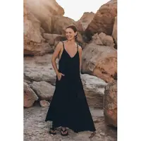 Mikuta The Black Maxi Dress Black Talla: L | Vestidos Maxi Outlet | Mujer | Negro
