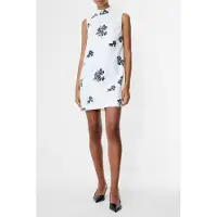 French Connection Madeline Sequin Slvlss Dress White/black Talla: 10 | Vestidos Maxi Outlet | Mujer | Blanco