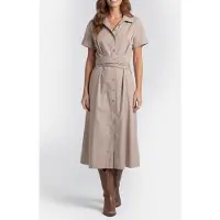 Guess Marciano GUESS Adele V Neck Ss Midi Velvet Taupe Talla: 38 | Blusón Outlet | Mujer | Negro