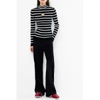 French Connection Melrose Ls Heart Cut Out Jumpe Black/porcelain Crea Talla: M | Manga Larga Outlet | Mujer | Negro