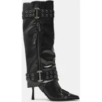 Steve madden Showcaser Boots Black Crinkle Talla: 37 | Botas Outlet | Mujer | Negro