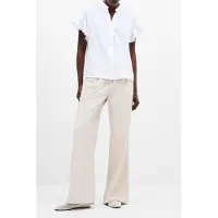 French Connection Sindey Cotton Half Placket Shi Linen White Linen White Talla: XL | Blusas Outlet | Mujer | Blanco
