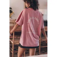 Mikuta The Pink Hotel Palma Rosa Oversized T-shirt Pink Talla: XXS | Camisetas de Seda Outlet | Mujer | Rosa