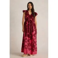 White Stuff Lorna Linen Blend Maxi Dress Red Multi Talla: 6 REGULAR | Vestidos Maxi Outlet | Mujer | Blanco