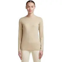 Icebreaker - Women's 200 Oasis L/S Crewe - Ropa interior merino size XL, beige