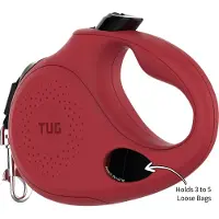 TUG Correa retráctil oval 360° con dispensador - S - 5 M - Rojo