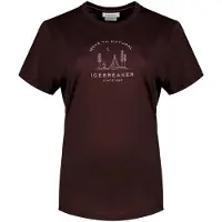 Icebreaker - Women's Merino 150 Tech Lite S/S Tee Peaceful Pass - Camiseta de merino size XL, marrón