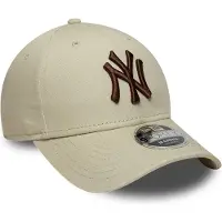 New Era Gorra '9FORTY MLB New York Yankees' beige claro / chocolate
