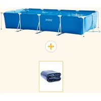 Intex Piscina rectangular de estructura - 450x220x84 cm - de 2 piezas - Modelo S21257