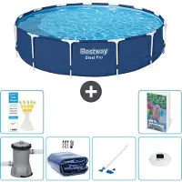 Bestway Steel Pro, piscina redonda - 396 x 84 cm - de 5 piezas, modelo S204