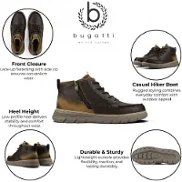 Bugatti Botas con cordones marrón