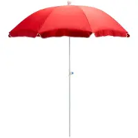 Dema Sombrilla de playa de 180 cm, protección UV30, color terracota