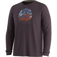 Smartwool - First Chair Pursuit Active Long Sleeve Graphic Tee - Camiseta de manga larga de merino size M, gris